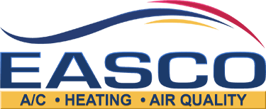 Easco logo featuring the brand name and tagline emphasizing A/C, heating, and air quality services, relevant to energy-efficient HVAC solutions and heat pump installation.